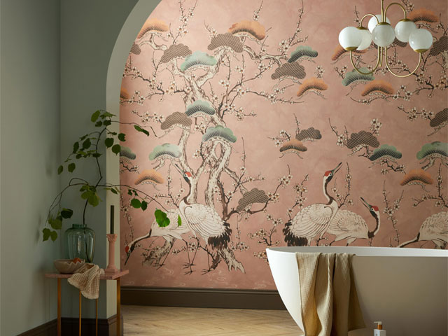 Add a delicate pastel mural to make a real statement