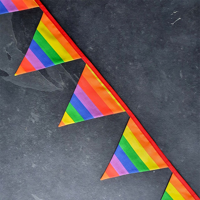 rainbow bunting for pride from etsy
