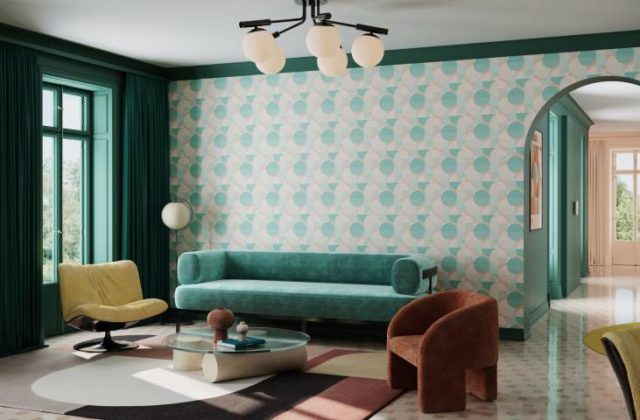 Bauhaus interior design: modern bauhuas decor in pale greens and browns