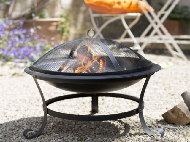 cheap garden fire pit with cover from Dobbies