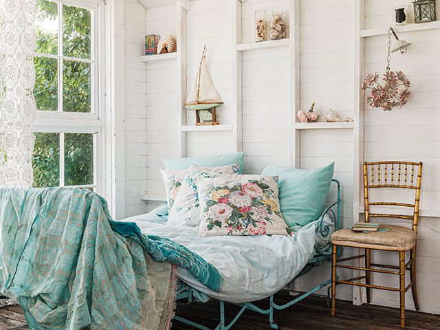 White washed wood is a key element of the coastal style book