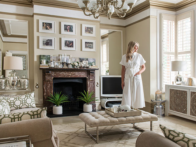 Elegant living room in an Edwardian townhouse