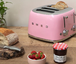 The sleek four-slot steel toaster from Smeg