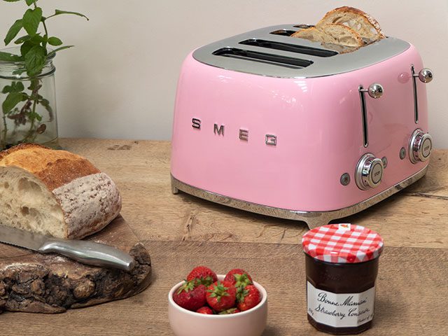 The sleek four-slot steel toaster from Smeg