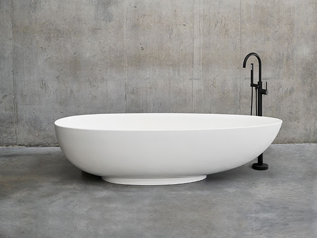 Try this smooth egg shaped heat retaining bath