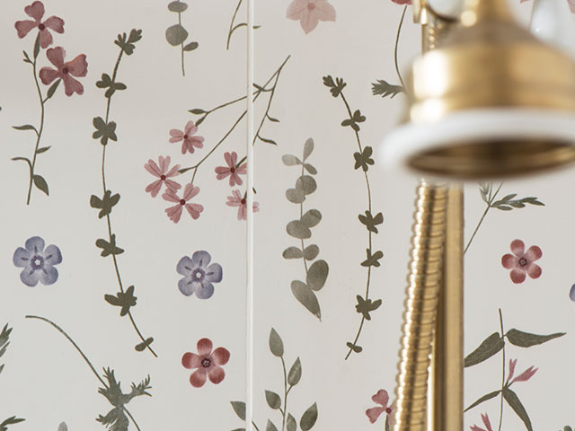 Floral tiles are a beautiful addition in the shower