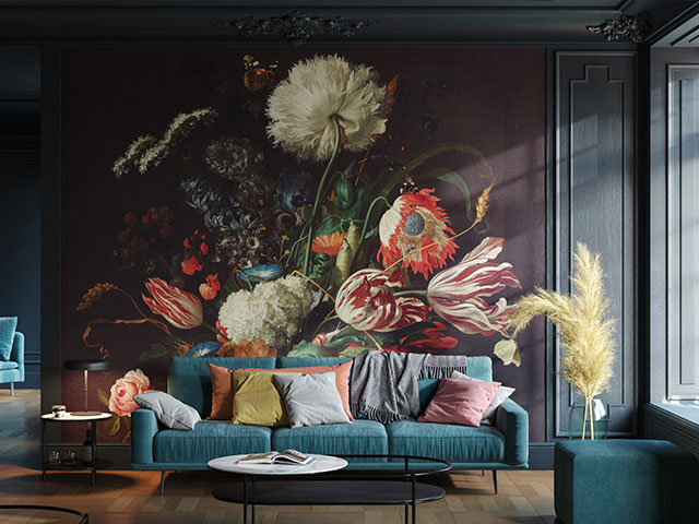 Flamboyant wallpaper is a staple of maximalism