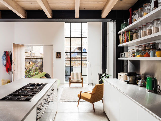 gin distillery conversion in whitechapel - crittall windows let in loads of light