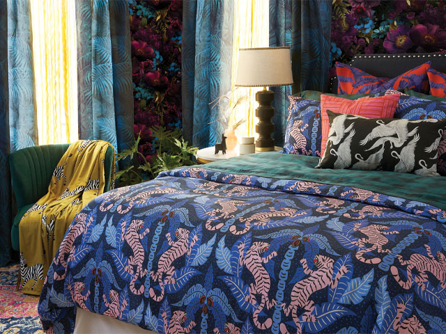 Maximalism bedroom by Spoonflower