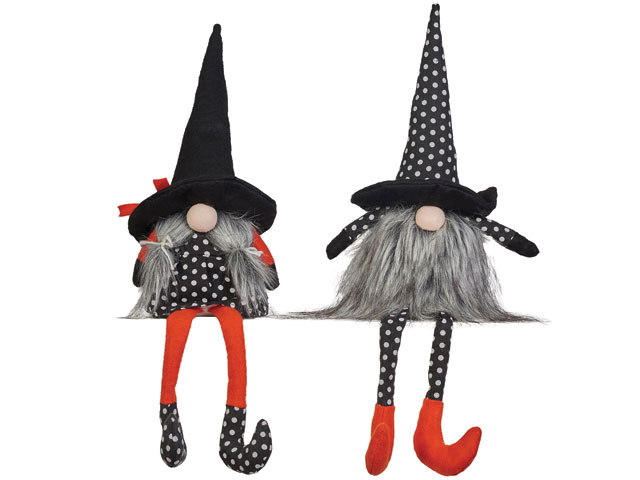 Shelf-sitter dotty dolls with black hats and red legs/boots from The Range
