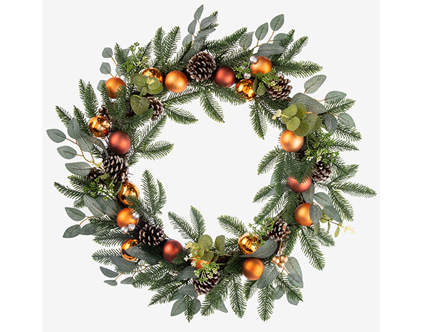 This bargain wreath from B&M can be used indoors or outdoors