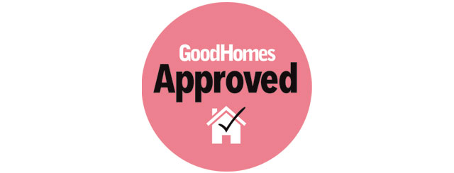 Good Homes Approved logo - pink