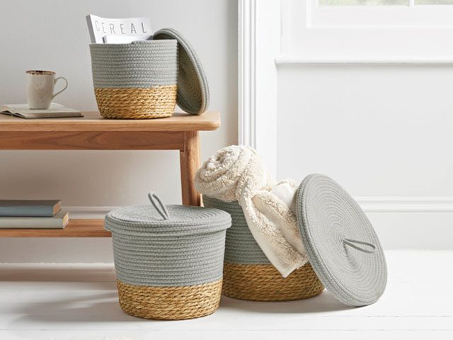 woven storage baskets 