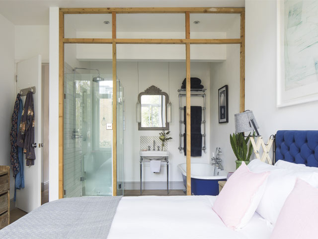 The bathroom has the feel of a luxury hotel