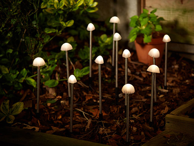 Light your garden for those long, sultry summer evenings