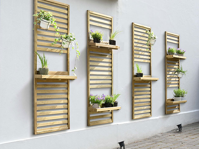 Vertical gardening is a space saving way of creating a herb garden
