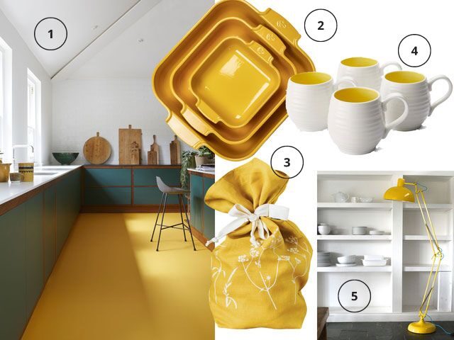 yellow kitchen accessories