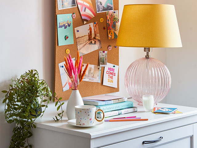 Pinboards are back in fashion when it comes to styling a display