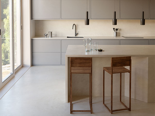 Try the sleek, chic stucco look of Cosentino Dekton's surfaces