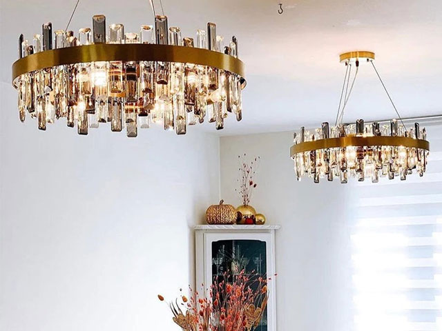 royalcore decor ideas: chandeliers designed to resemble an upside down crown