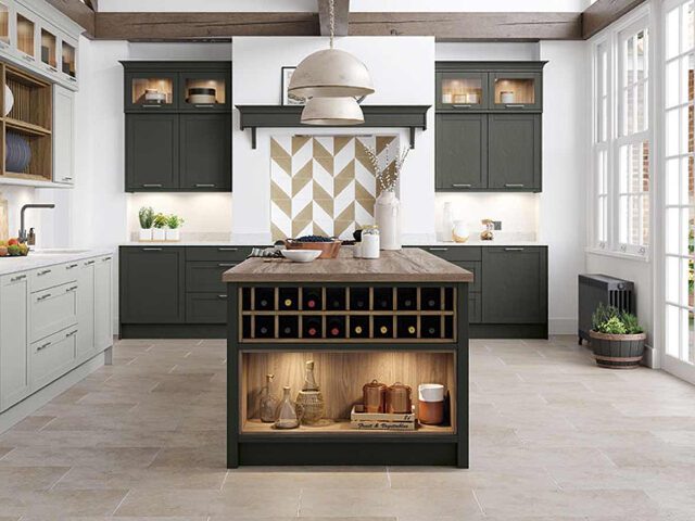 Slim shaker kitchen cabinets Masterclass Kitchens