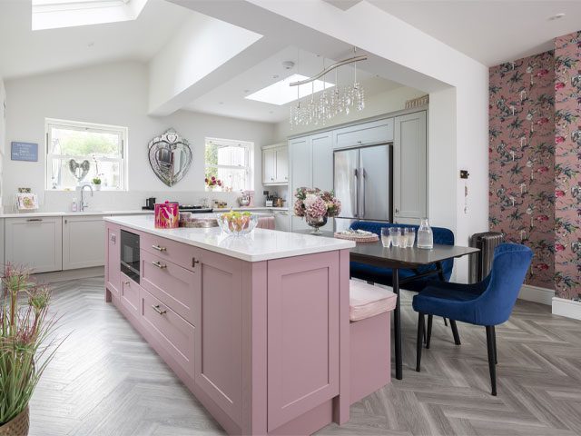Pink kitchen makeover