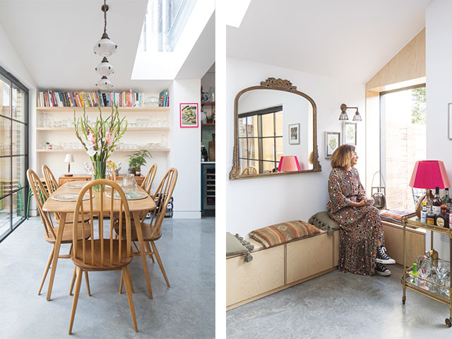 Vintage and modern is the theme in this contemporary kitchen