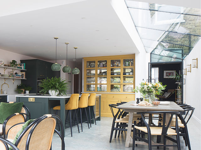 Skylights flood light into the five bedroom London home