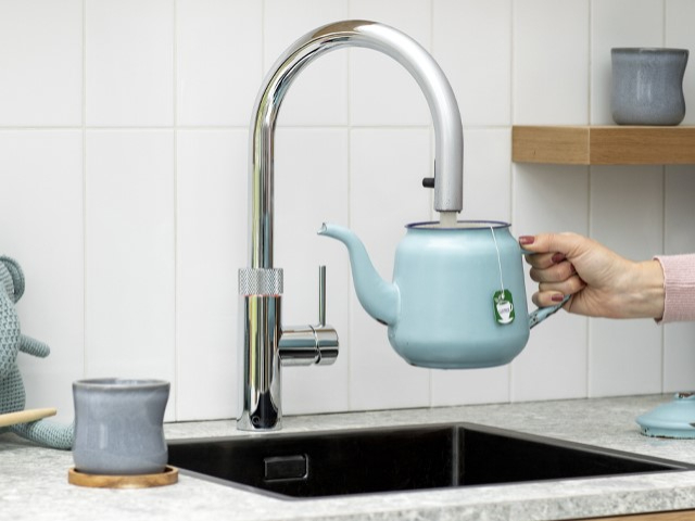 Fill your teapot up from the boiling water tap