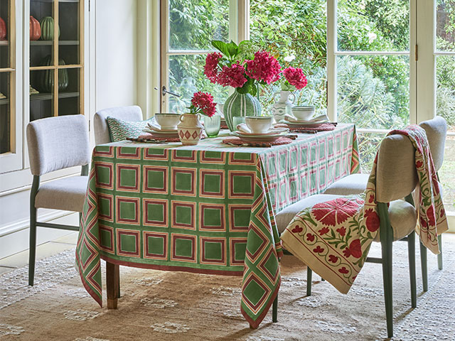 Bold embroidered folk florals are a perfect way to add depth and texture to your decor