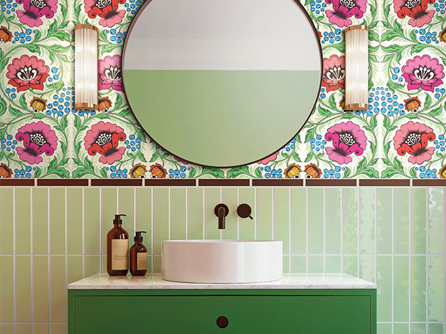 Try a bold statement print in the bathroom