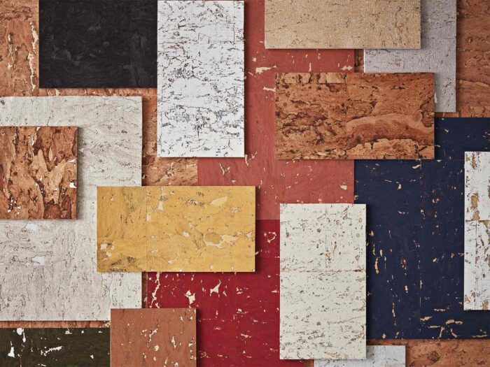 samples of cork wallpaper