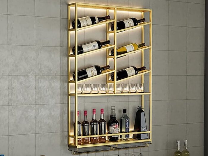 Homary gold wine rack
