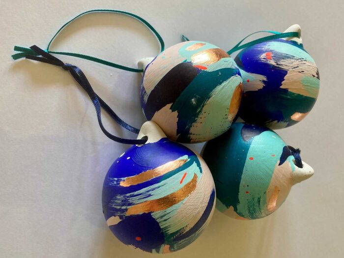 Handmade baubles add style and texture to your Christmas tree
