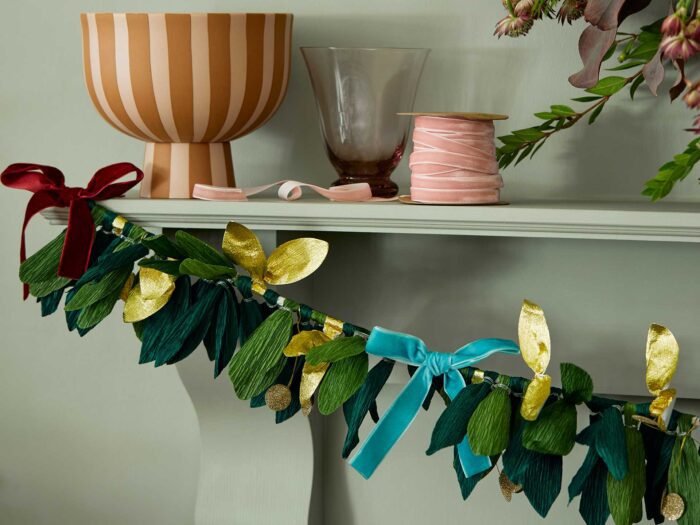 Paper garlands can be used again every year