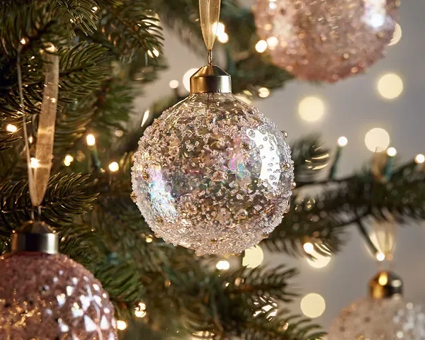 pink Christmas baubles
