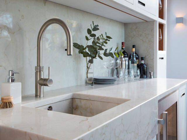 A quartz sink is a chic addition to your new kitchen