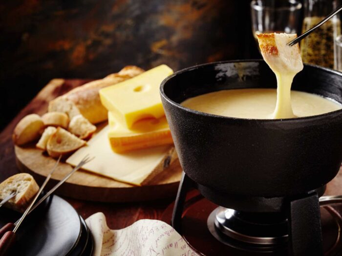 A cheese fondue will be a hit with your guests