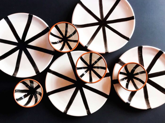 Graphic plates add a fun bold touch to your walls
