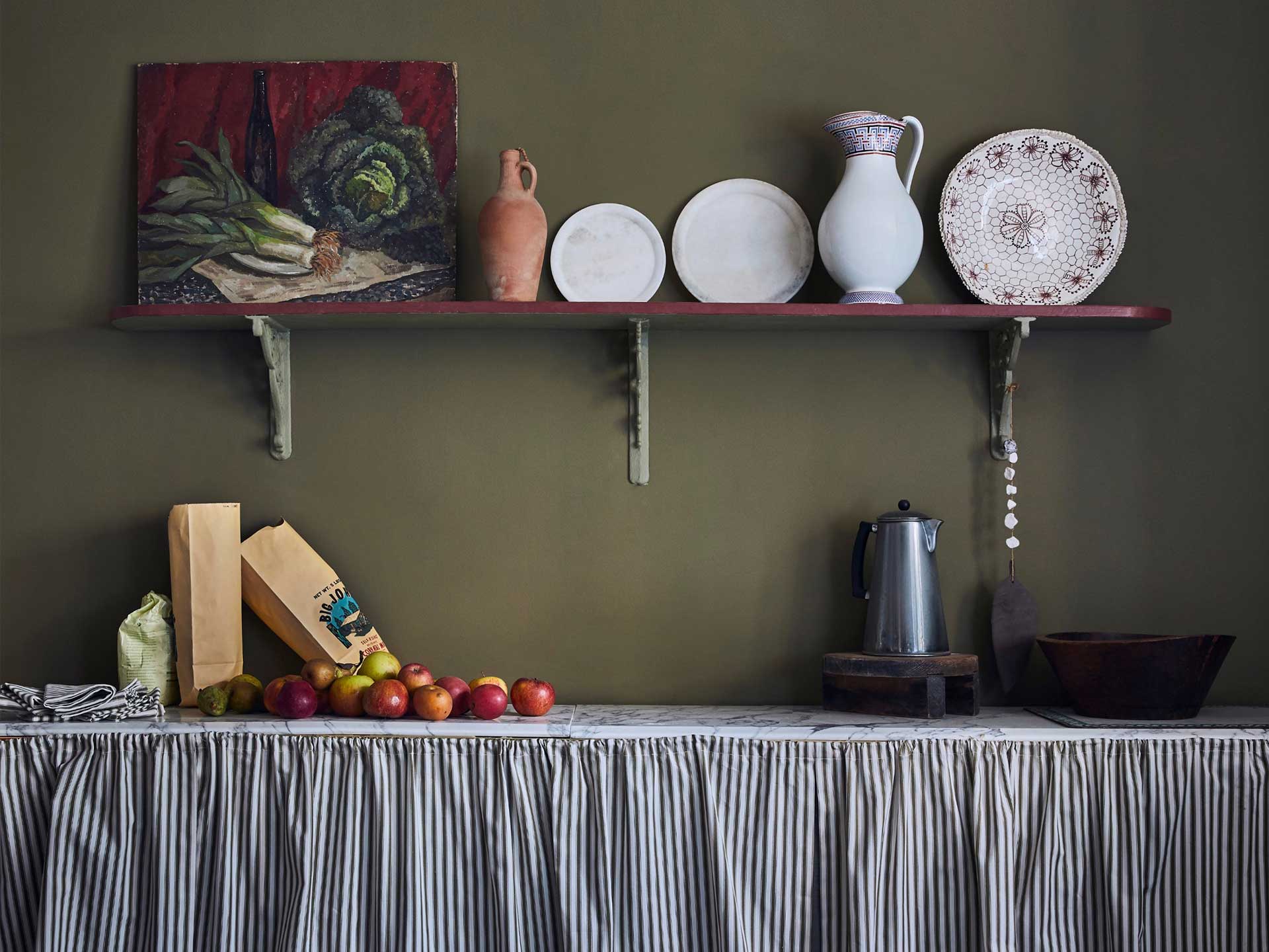 A shelf is the perfect way to display your plates in your home