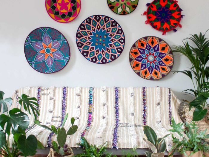 Bring a pop of colour to your decorative plates with these Boho chic designs