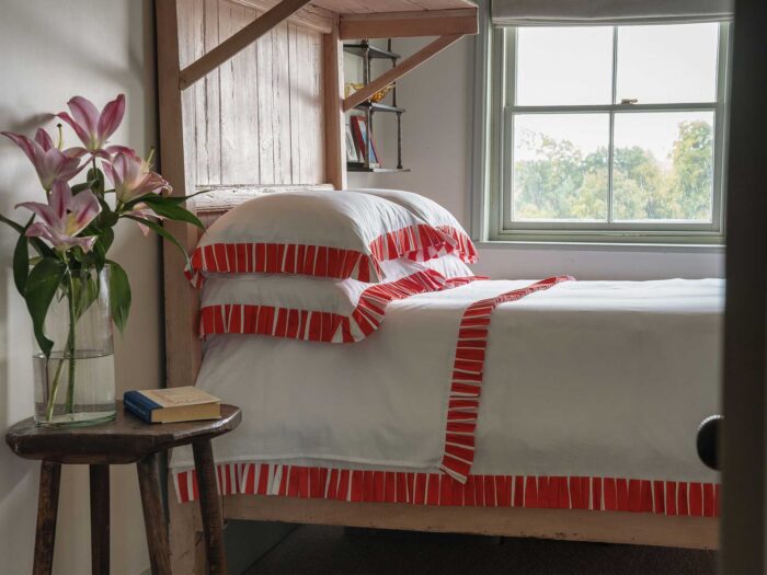 Ruffles are an easy to way to add interest to your bedroom this year