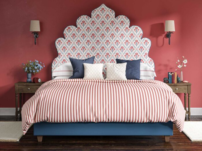 Statement headboards are gaining popularity in 2024