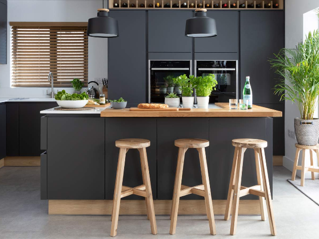 (A perfect kitchen with plenty of plants and space)