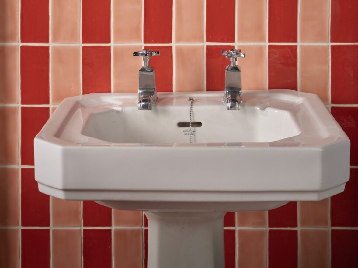 Ca' Pietra Seaton Marmalade and Shrimp bathroom tiles