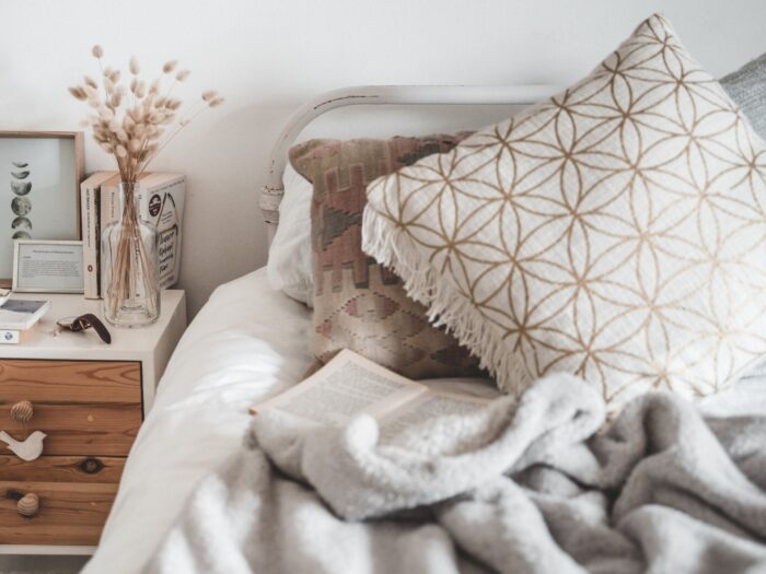 Cushions on a bedroom