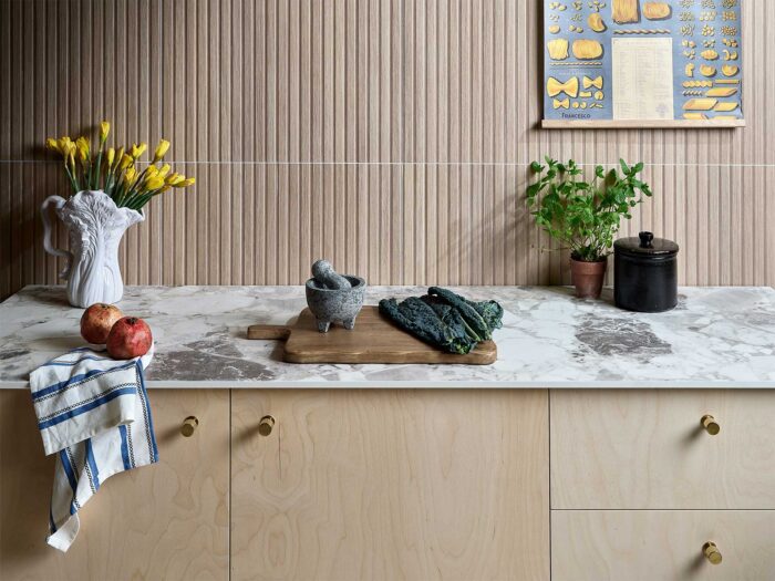 Think about different materials like wood in your kitchen