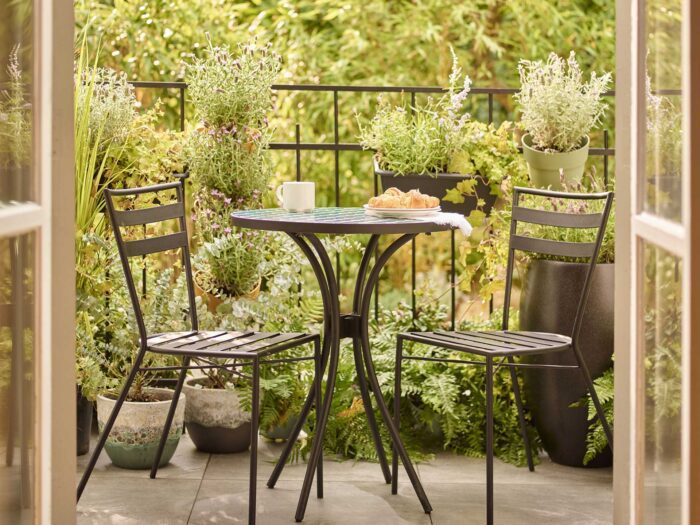 Fill your balcony with hanging baskets and window boxes