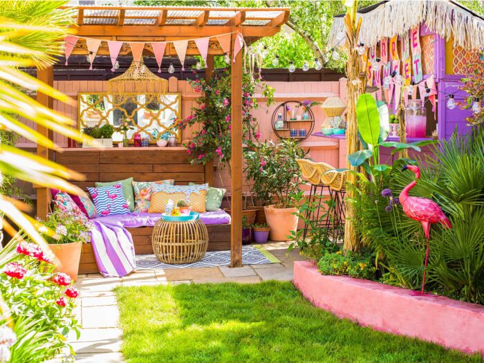 Bright and colourful outdoor rooms bring fun to your garden