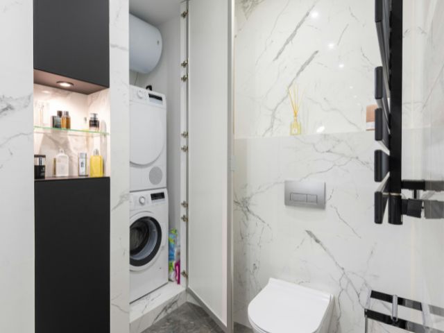 Utility space in a bathroom